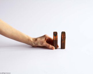 アイヌの木製絵付け人形　男女 - Image 8