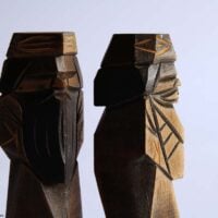 アイヌの木彫り人形　男女