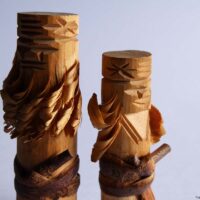 アイヌのイナウ人形 一対