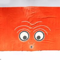 木綿朱色タコ模様