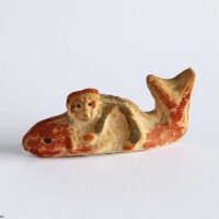 赤坂土人形 鯉乗り猿