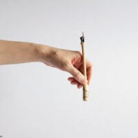 人形刻ペン軸　ネコ