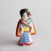 Shitakawara-yaki clay dolls, MOTHER CARRYING A CHILD