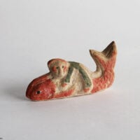 Akasaka clay figurine, Monkey riding a Carp