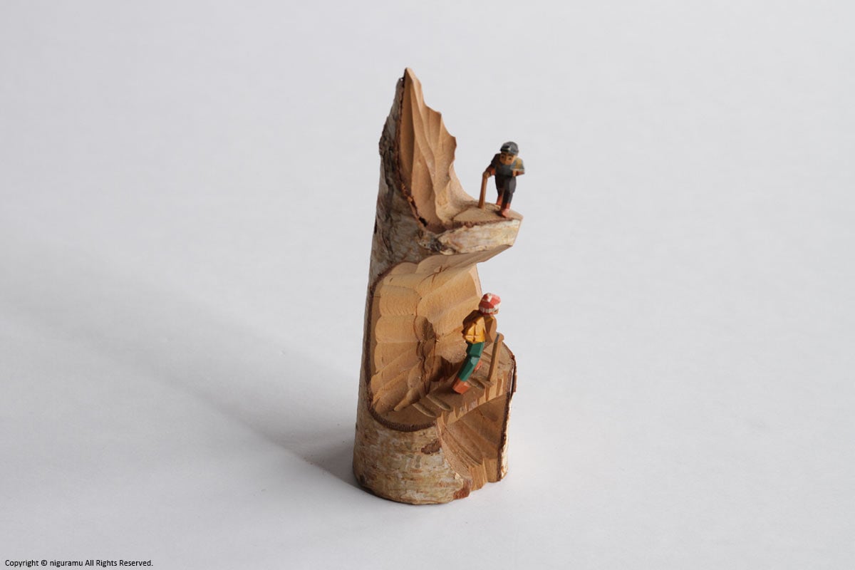 Two mountaineering dolls with mountains (colored) - Image 2