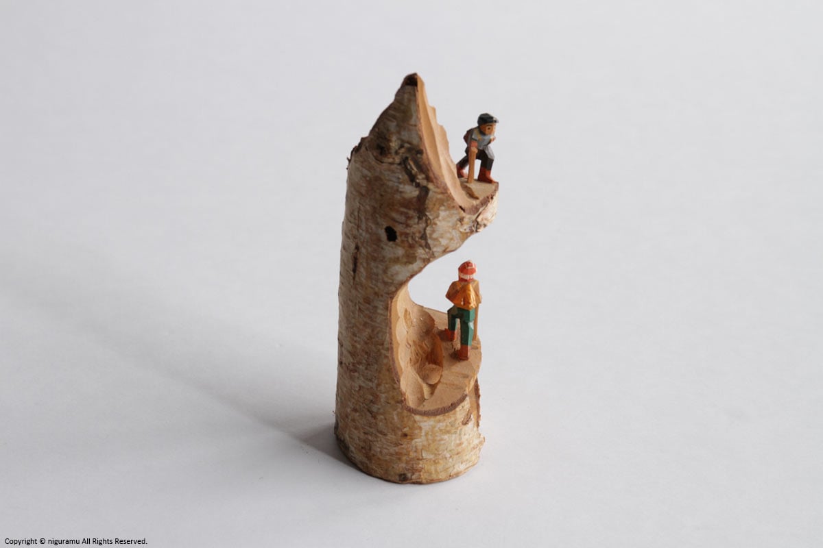 Two mountaineering dolls with mountains (colored) - Image 3