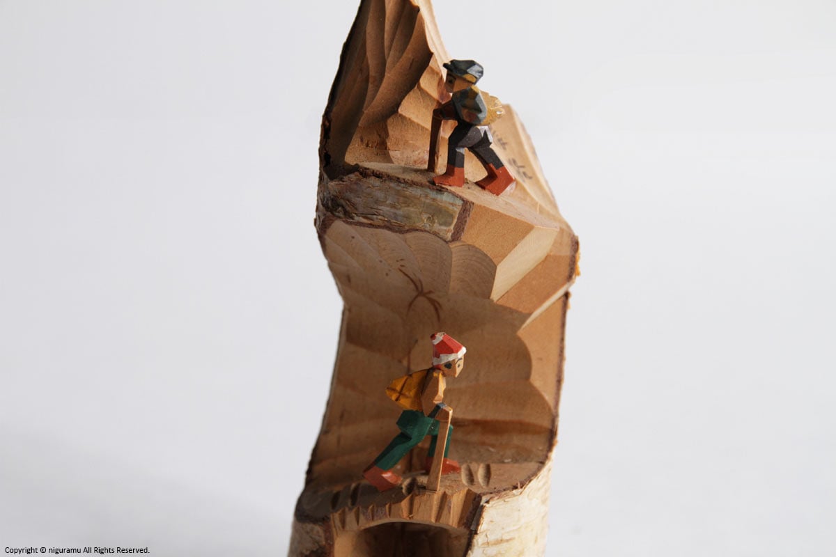 Two mountaineering dolls with mountains (colored) - Image 8