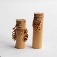 アイヌのイナウ人形　一対