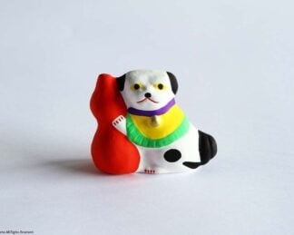 Toyama clay doll, GOURD and DOG (Made using Nobuhide WATANABE’s mold) - Image 3