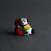 Toyama clay doll, GOURD and DOG (Made using Nobuhide WATANABE’s mold)