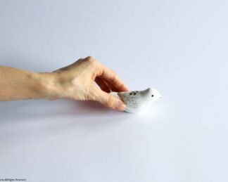 Toyama clay doll, BULLFINCH (Made using Nobuhide WATANABE's mold) - Image 2